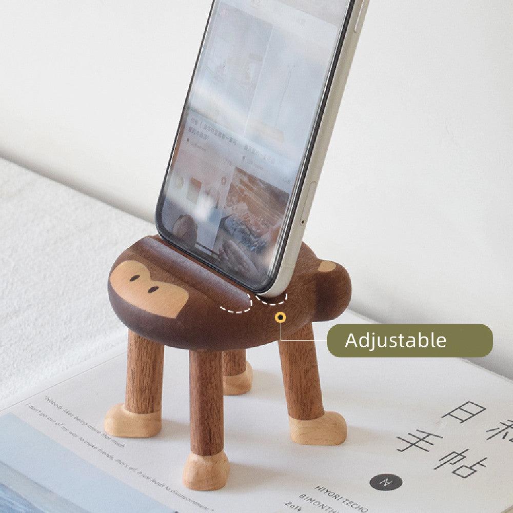 Animal Cell Phone Stand Wooden