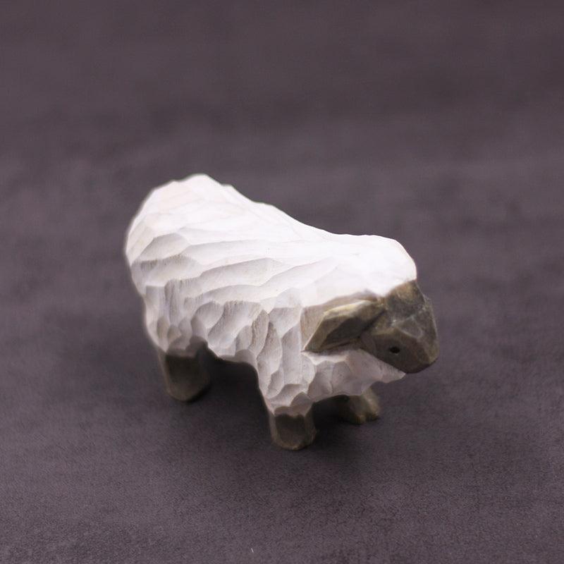 Sheep Sculpted Hand-Painted Animal Wood Figure