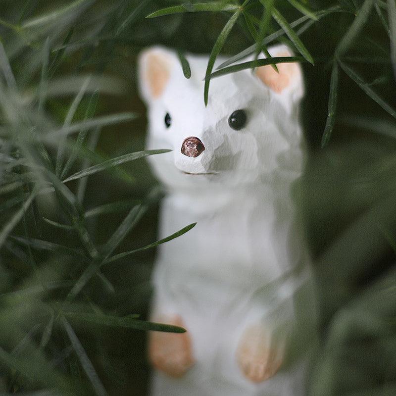 Stoat Sculpted Hand-Painted Animal Wood Figure