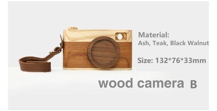 Wooden Camera Handcrafted Wood Retro Camera Décor Gifts-DC