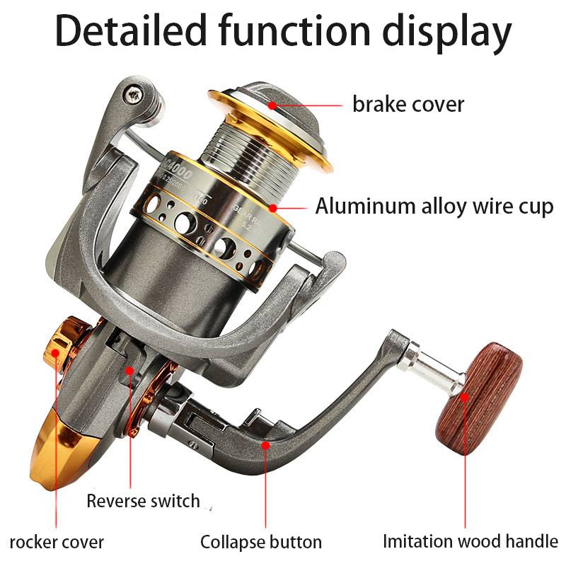 Upgrade Your Fishing Game with a Spinning Reel: Fish Wheel Coil Fixed Spool Gear Equipm