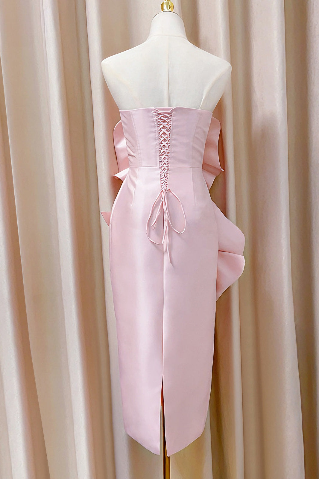 Sisakphoto™-Off-the-shoulder pink tube top evening dress