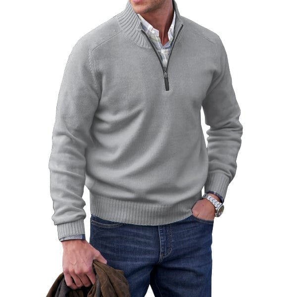 Men's Cashmere Zipper Basic Sweater (Buy 2 Free Shipping)