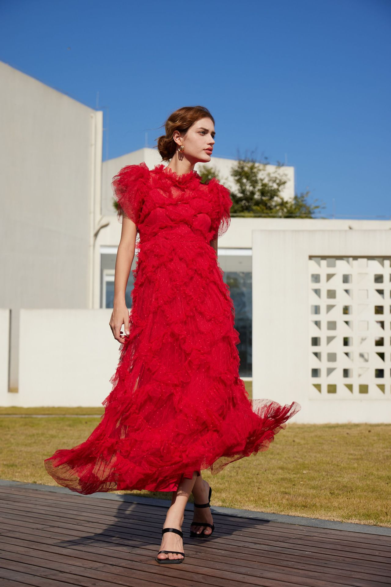 Sisakphoto™-New style printed sleeveless dress with half turtleneck
