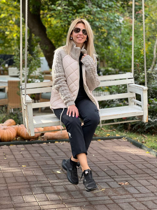 🔥Hot sale-Women's knitted patchwork jacket