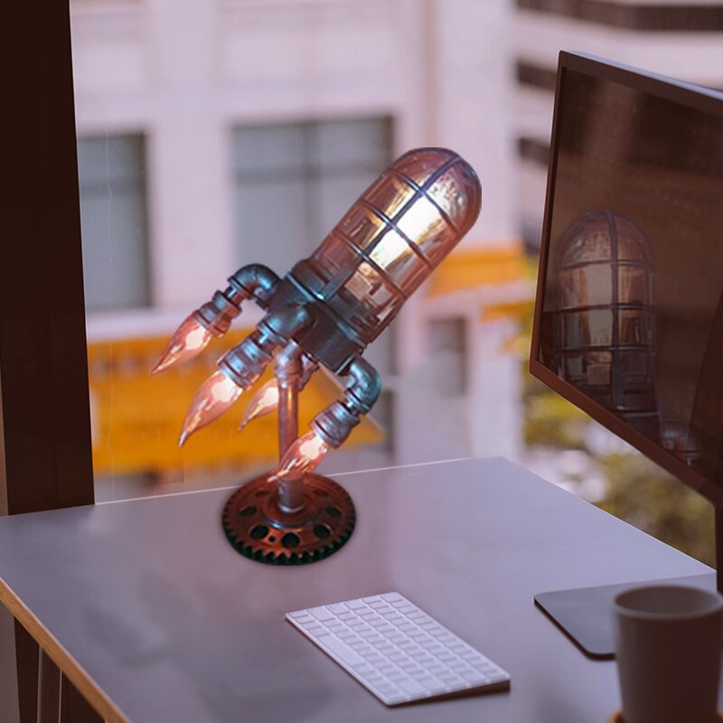 🔥Hot Sale🎁- Steampunk Rocket Lamp