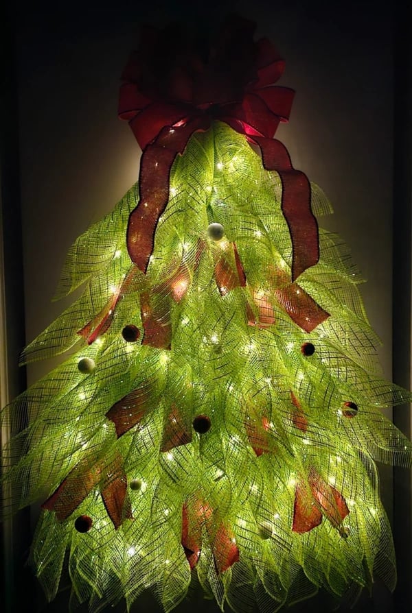 Handmade Christmas Tree Wreath for Front Door