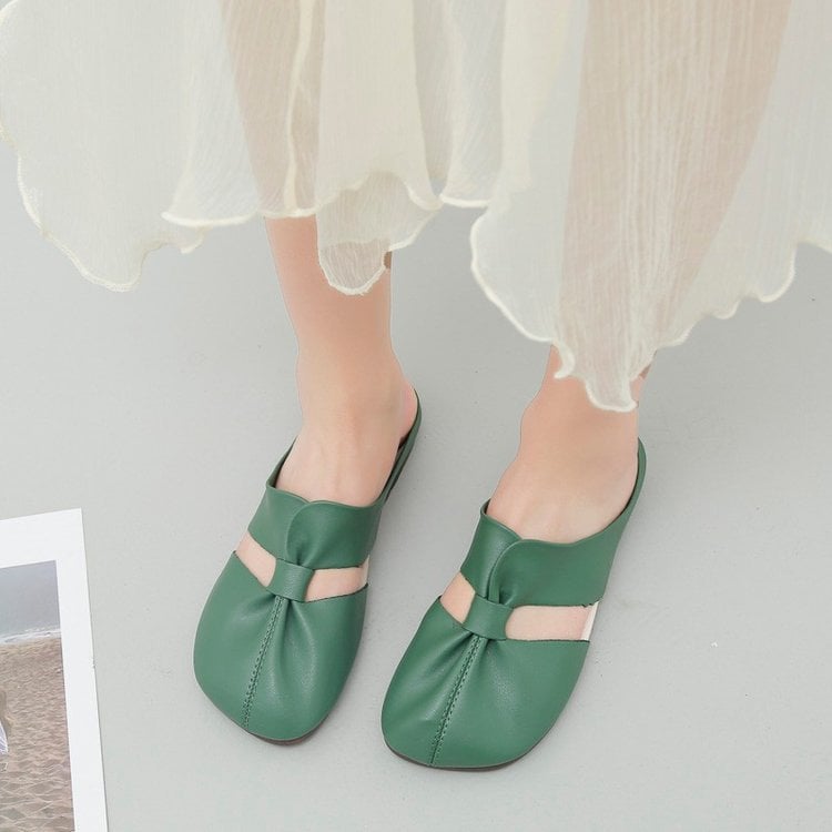 🎊 Hot Sale👣Cut Out Design Flat Mules