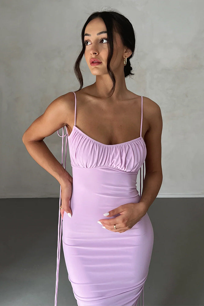 Sisakphoto™-Sexy backless pleated long skirt evening dress