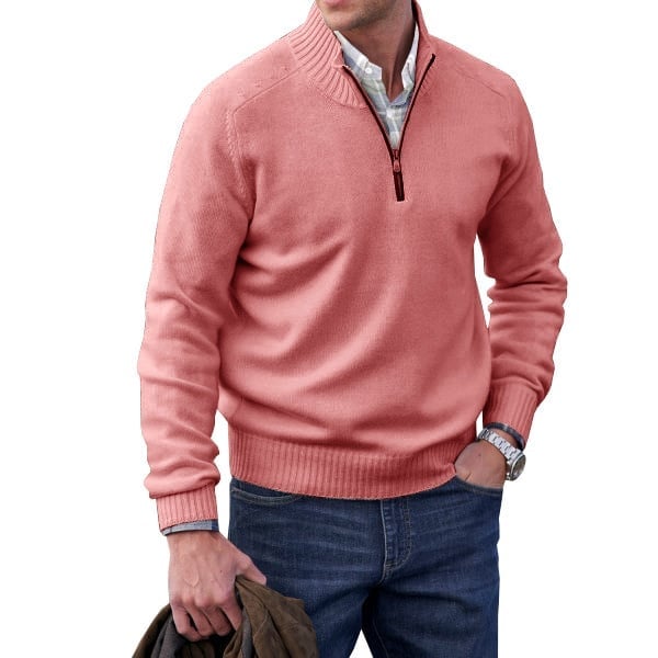 Men's Cashmere Zipper Basic Sweater (Buy 2 Free Shipping)