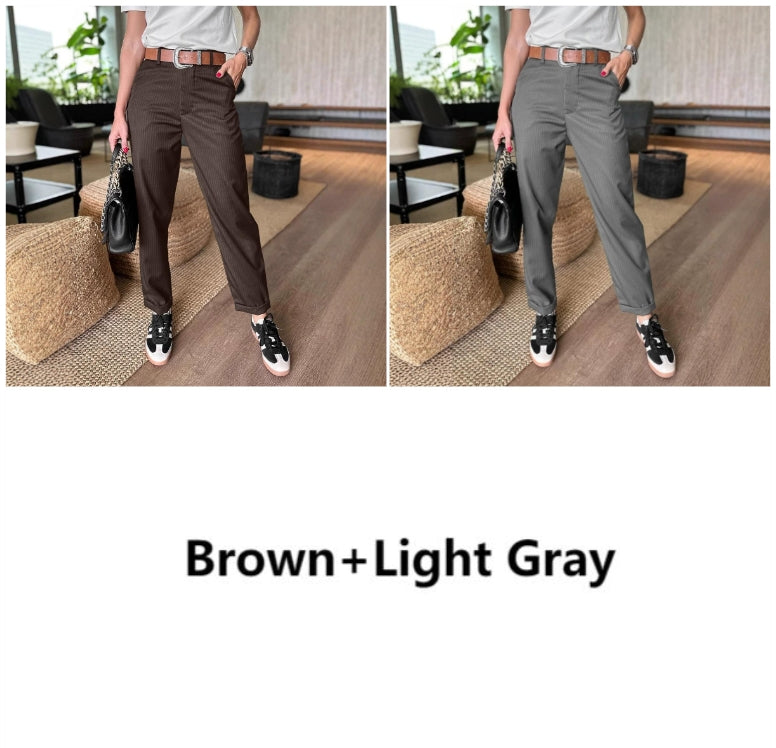 Women's High Waist Casual Straight Blazer Pants