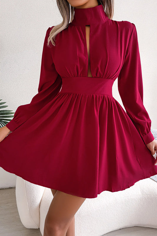 Sexy Hollow Waist Swing Dress