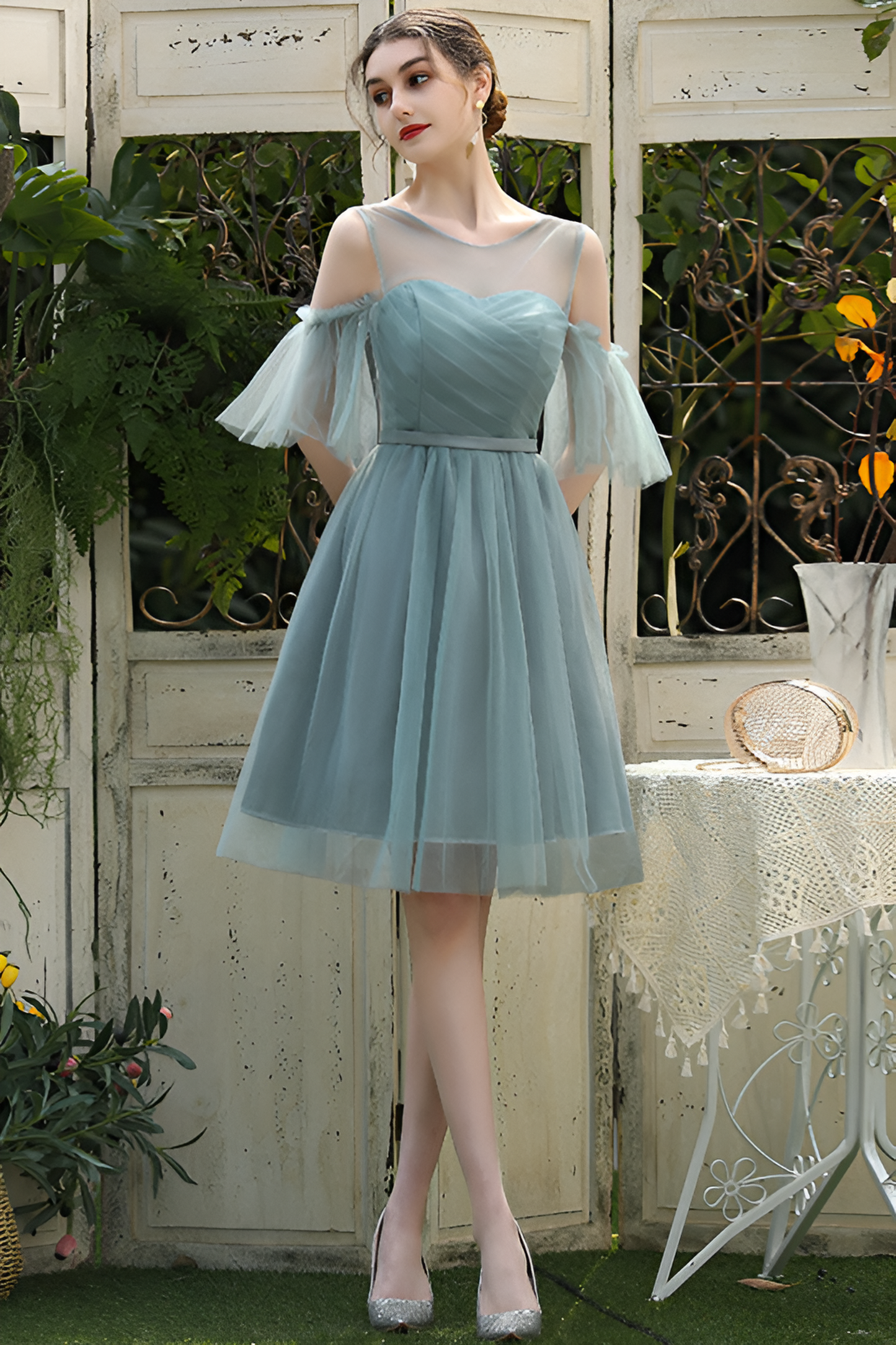 Versatile Mesh Bridesmaid Dress