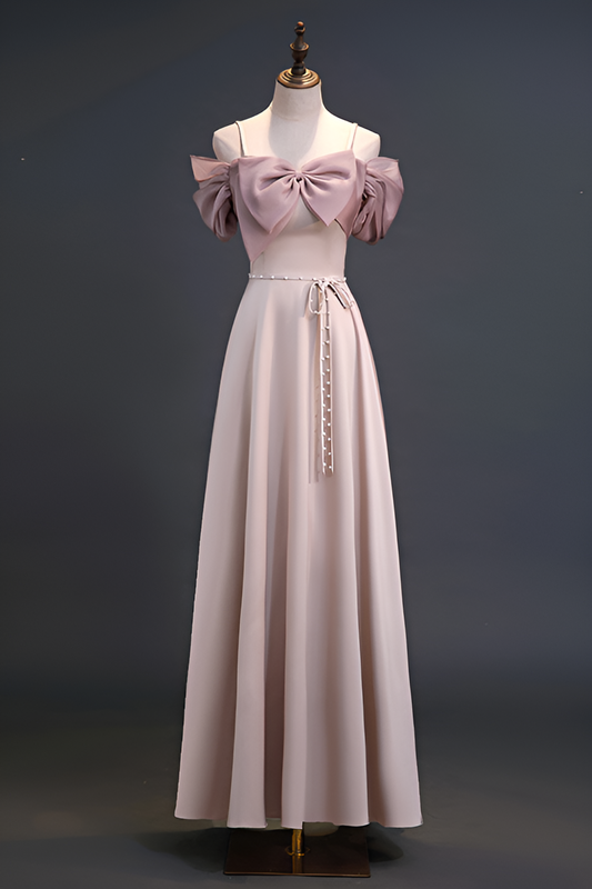 Sisakphoto™-Bridesmaid dress satin pink sister dress bridesmaid group dress