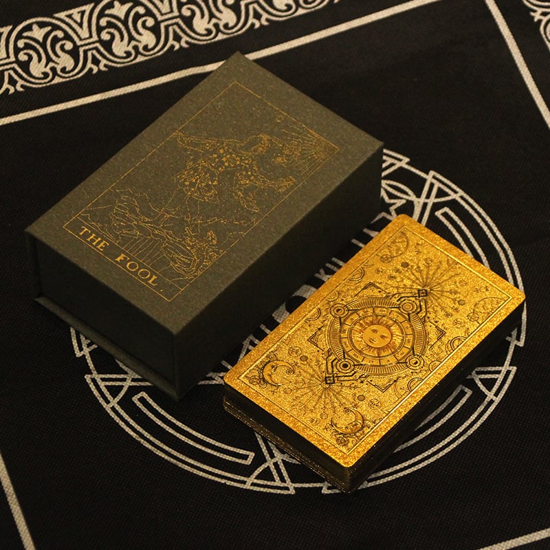 🔥Explore the Mystical World of Tarot Gold Foil Tarot (Buy 2 Free Shipping)