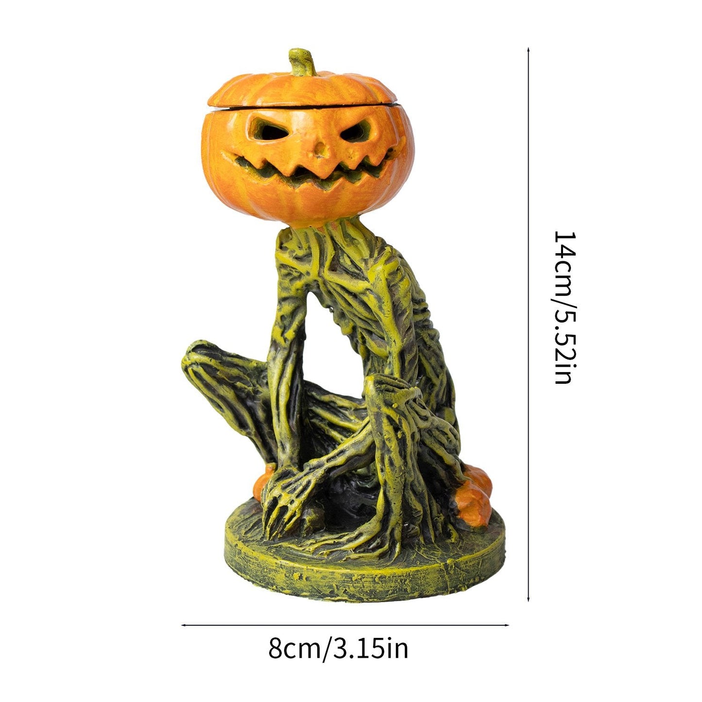 💖🎃Halloween Scary Swamp Monster Pumpkin Head Ornament 🎃