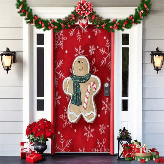 Christmas and Halloween front door decoration