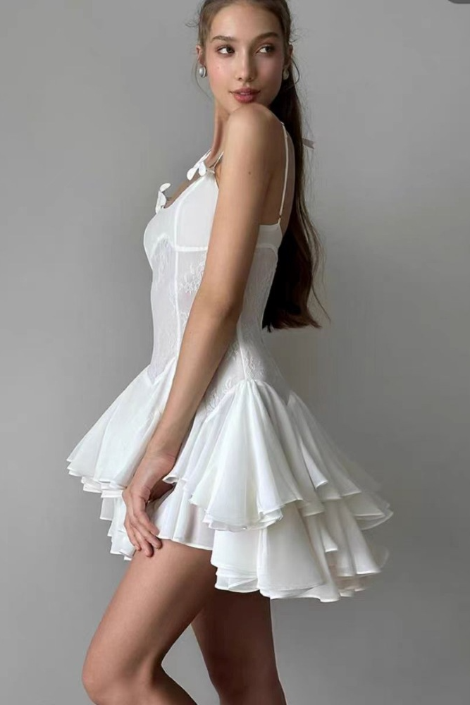 Sisakphoto™-Sexy see-through strapless ruffled dress