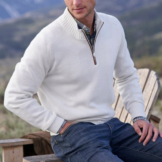 Men's Cashmere Zipper Basic Sweater (Buy 2 Free Shipping)