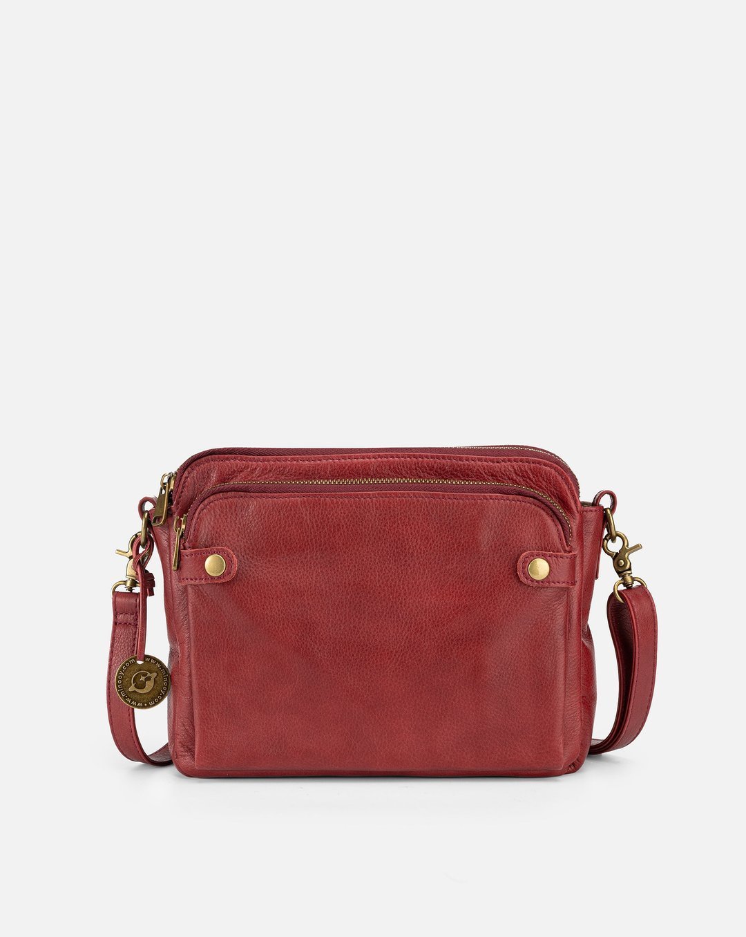 Three-Layer Leather Crossbody Shoulder & Clutch Bag