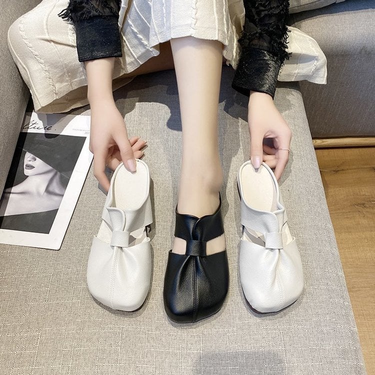 🎊 Hot Sale👣Cut Out Design Flat Mules