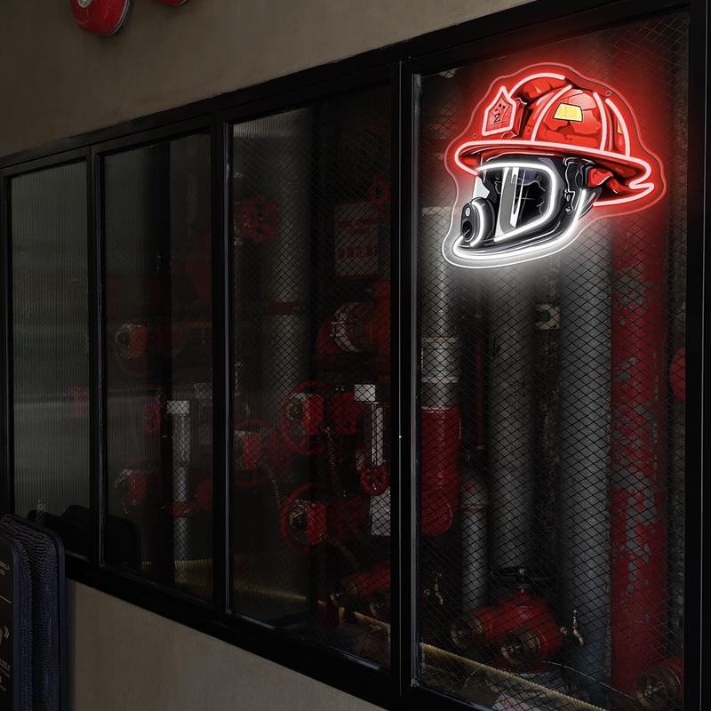 Firefighter Helmet Neon Sign Three-year free warranty