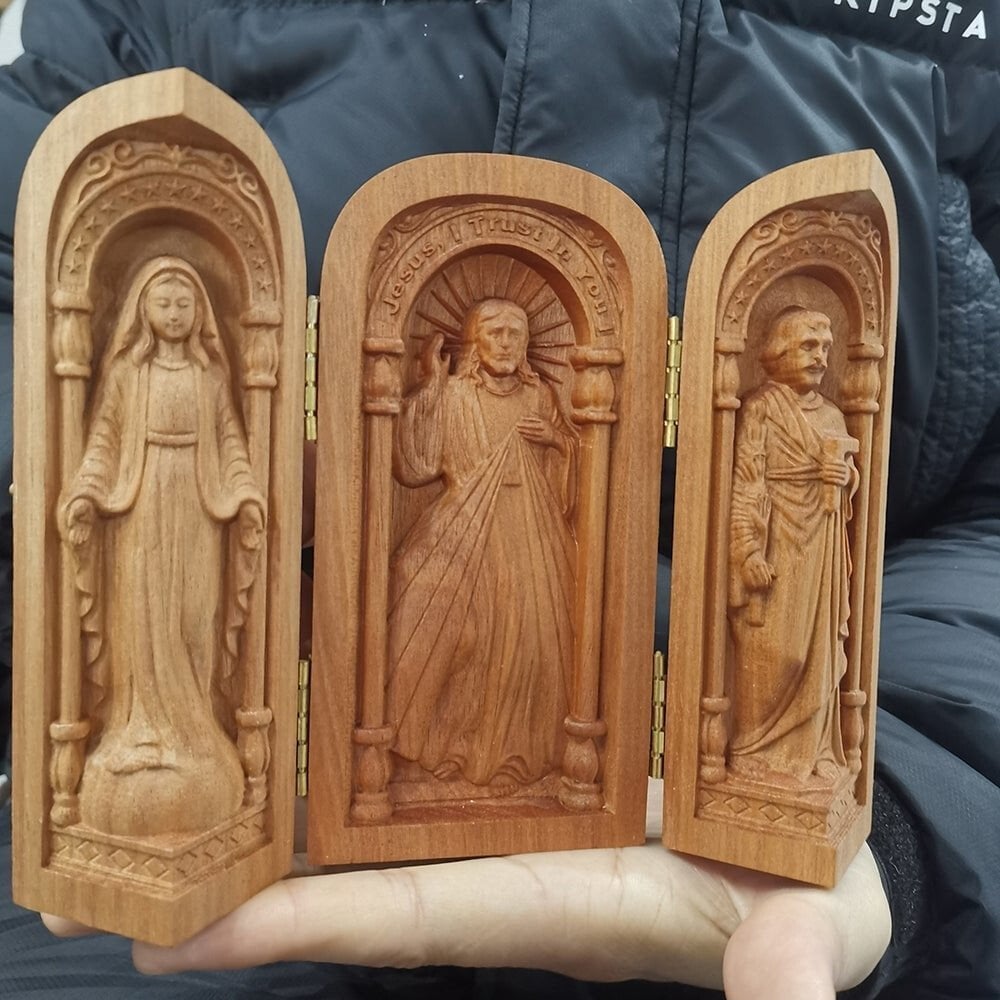 🔥HOT SALE🔥Hand-carved Portable Church - Mini Christian Altar