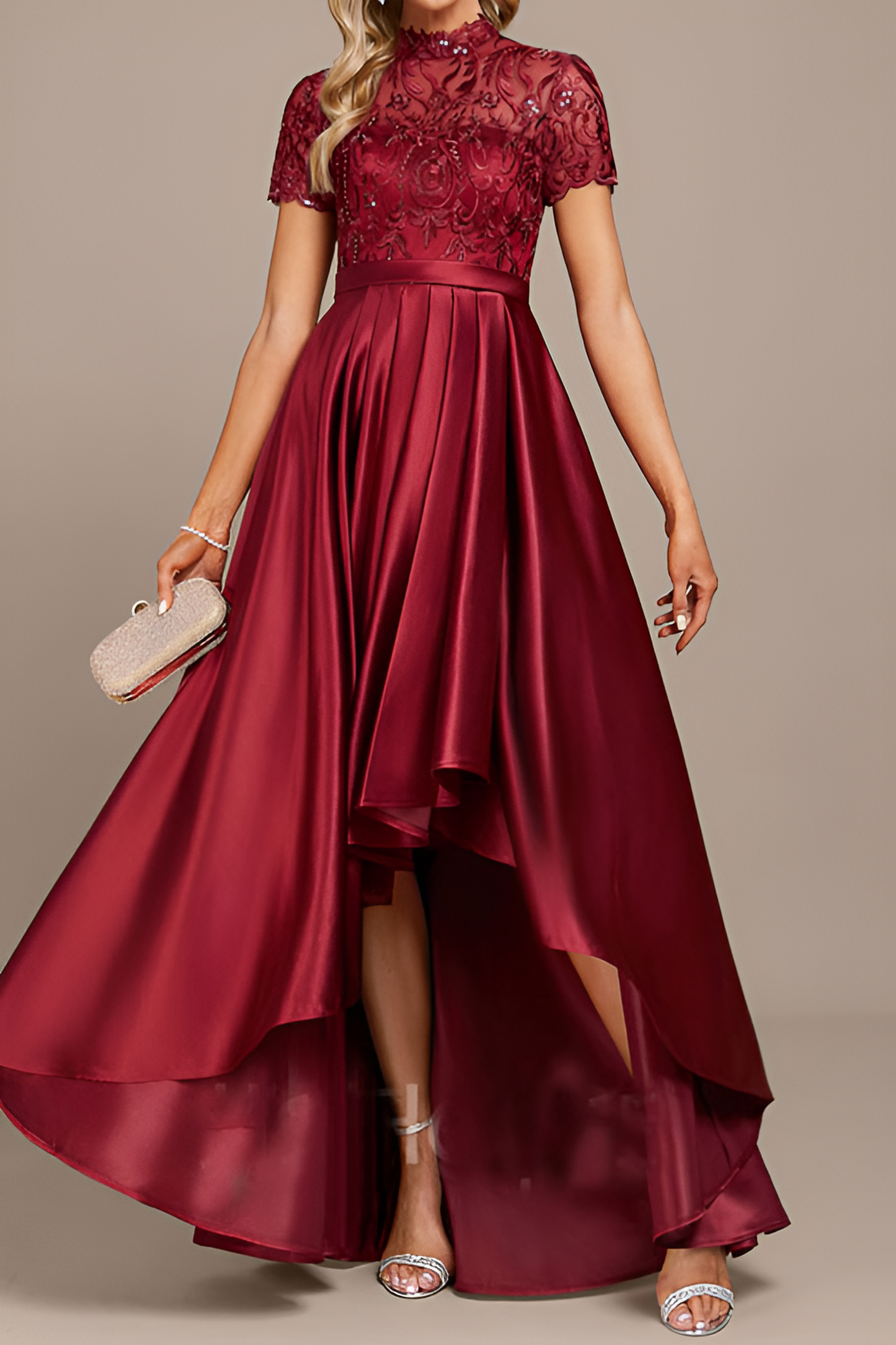 Burgundy Engagement Dress Mermaid Evening Dress