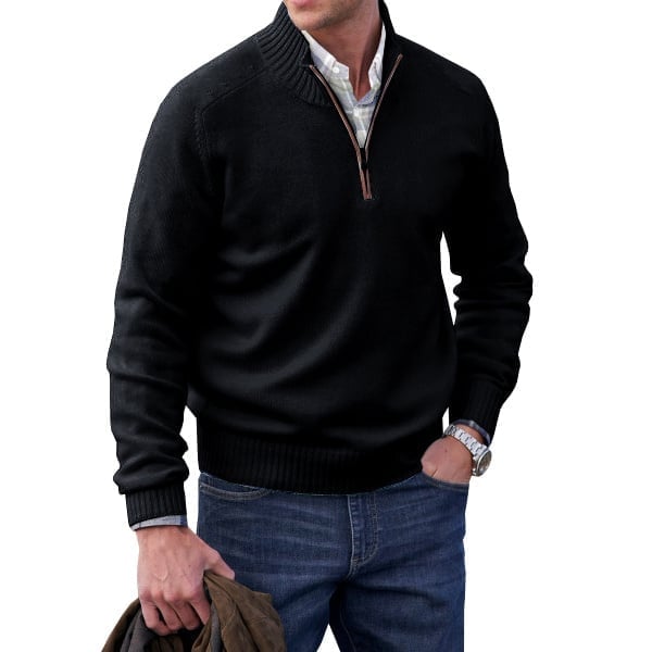 Men's Cashmere Zipper Basic Sweater (Buy 2 Free Shipping)