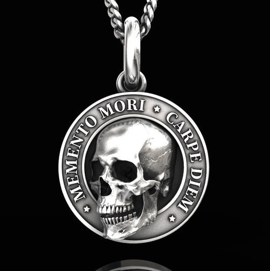 🍀 MEMENTO MORI SKULL PENDANT