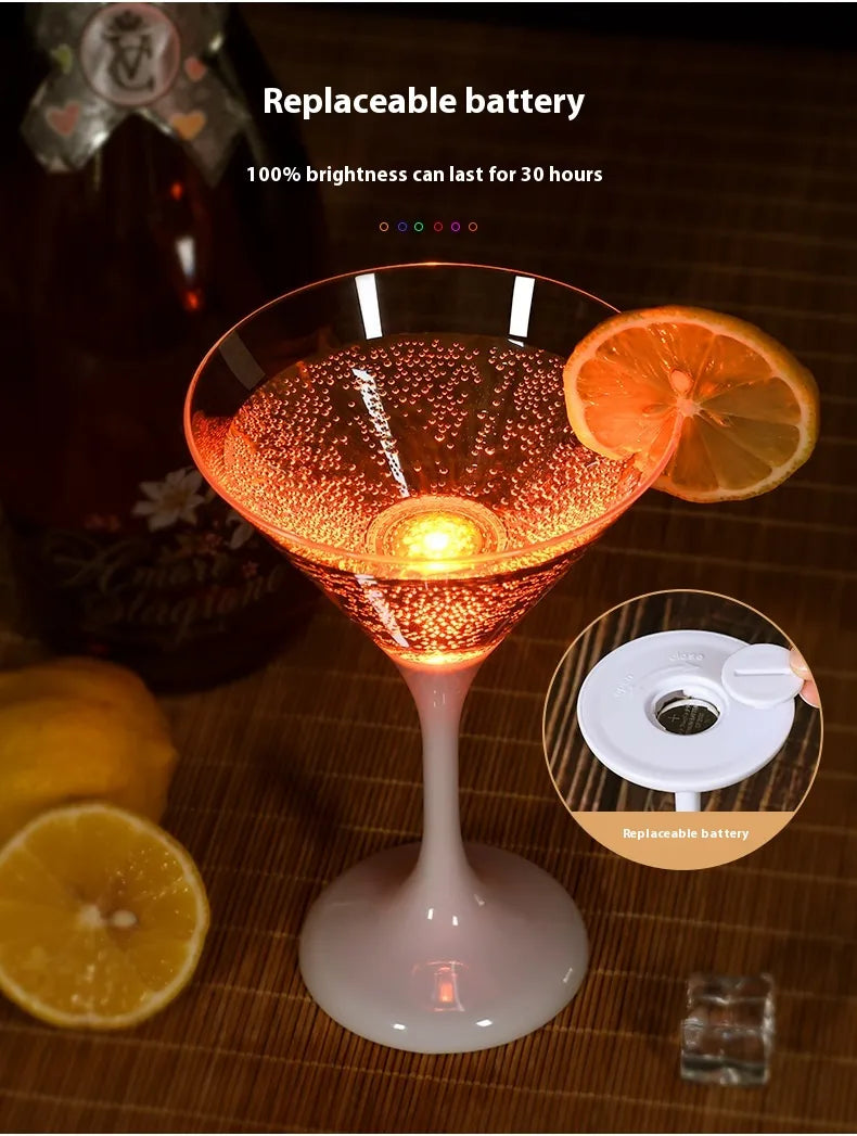 led light wine glasses