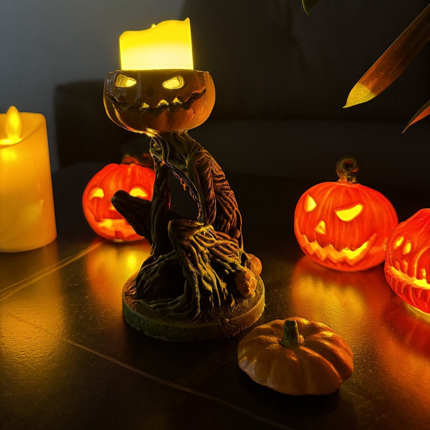 💖🎃Halloween Scary Swamp Monster Pumpkin Head Ornament 🎃