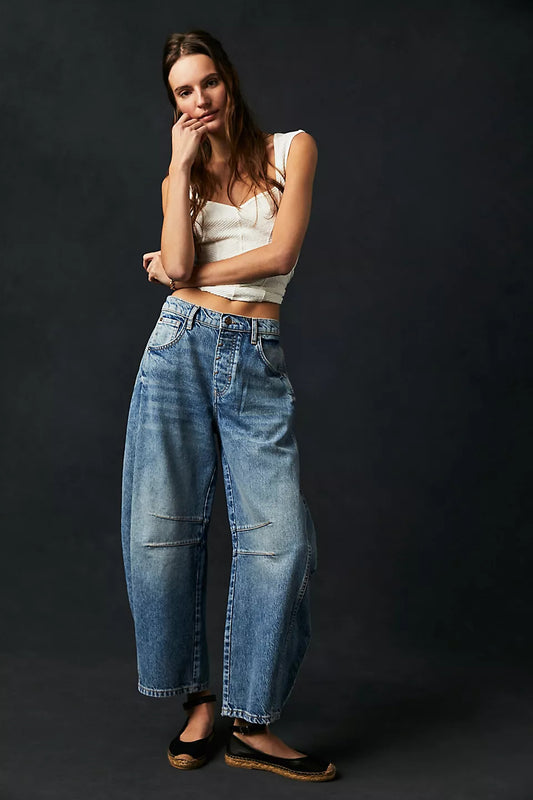 2025 Mid-Rise Barrel Jeans (BUY 2 Free Shipping)