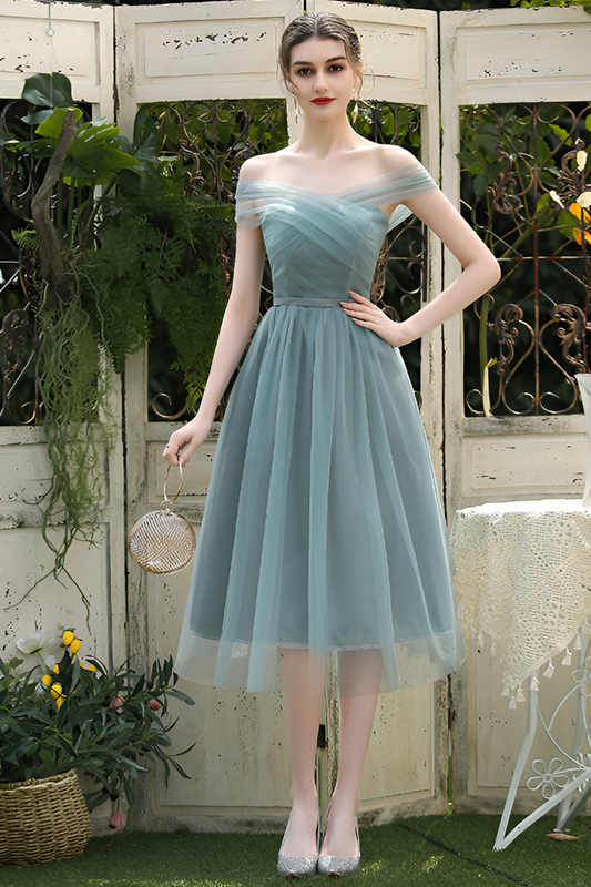 Elegant Mesh Bridesmaid Dress