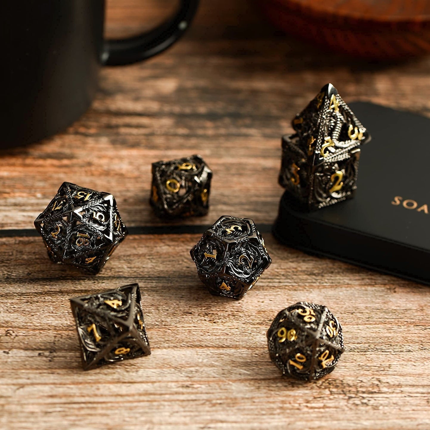 Hollow Metal Dragon Shaped Carving Dice Set🐲BUY 2 FREE SHIPPING