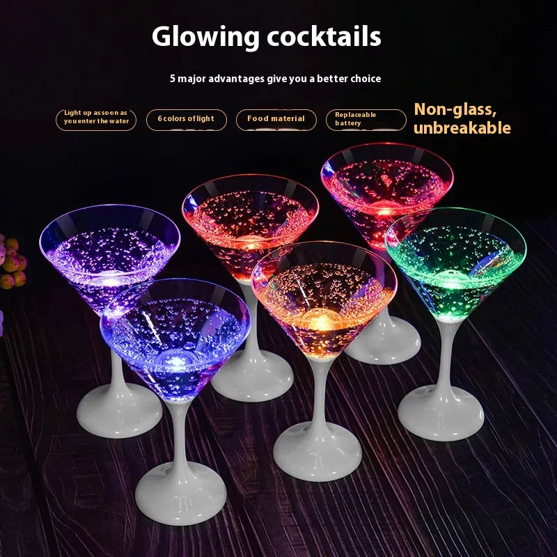 led light wine glasses