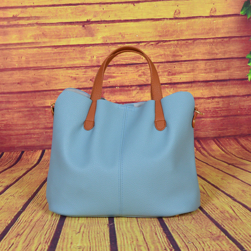 Latest Soft Leather Tote Bag-2Pcs Free Shipping