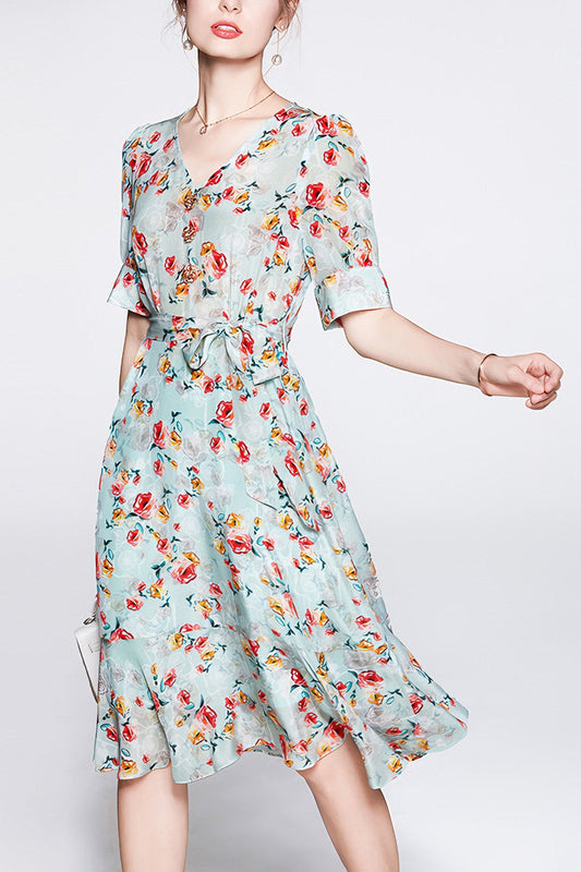 French style new floral dress