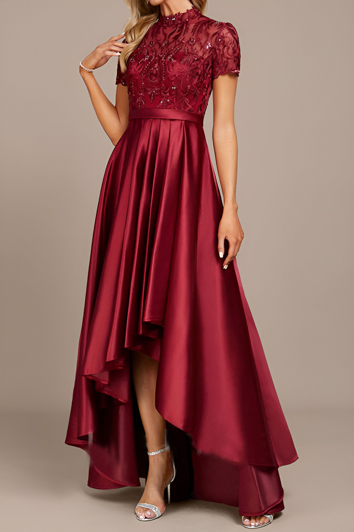 Burgundy Engagement Dress Mermaid Evening Dress