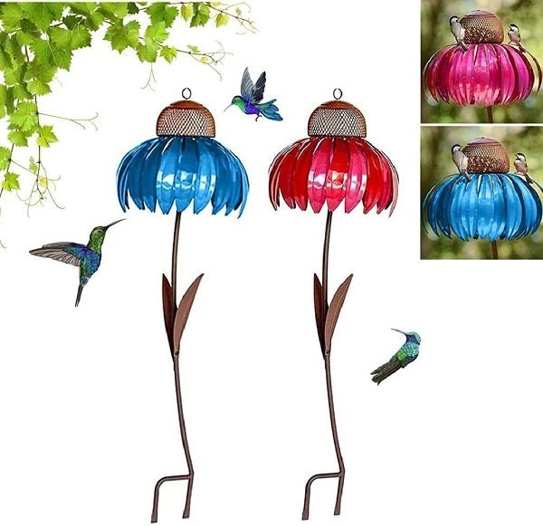 Pink Coneflower Bird Feeder