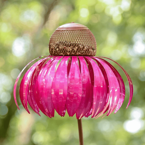 Pink Coneflower Bird Feeder