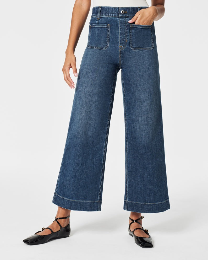 Tummy Control Cropped Wide-Leg Jeans(BUY 2 FREE SHIPPING)