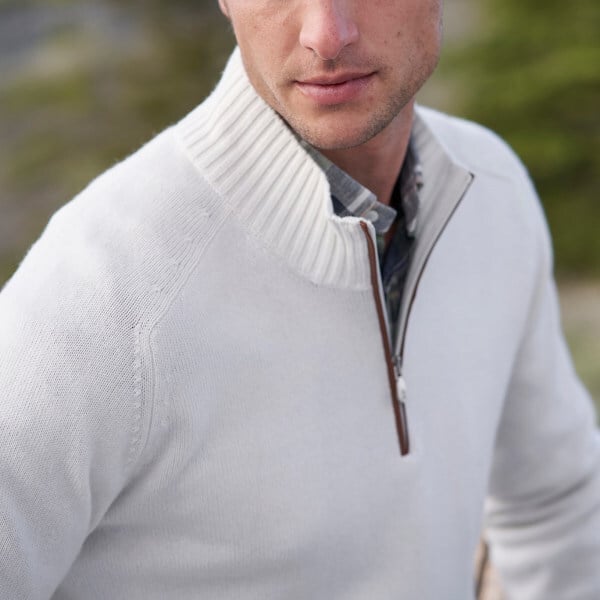 Men's Cashmere Zipper Basic Sweater (Buy 2 Free Shipping)