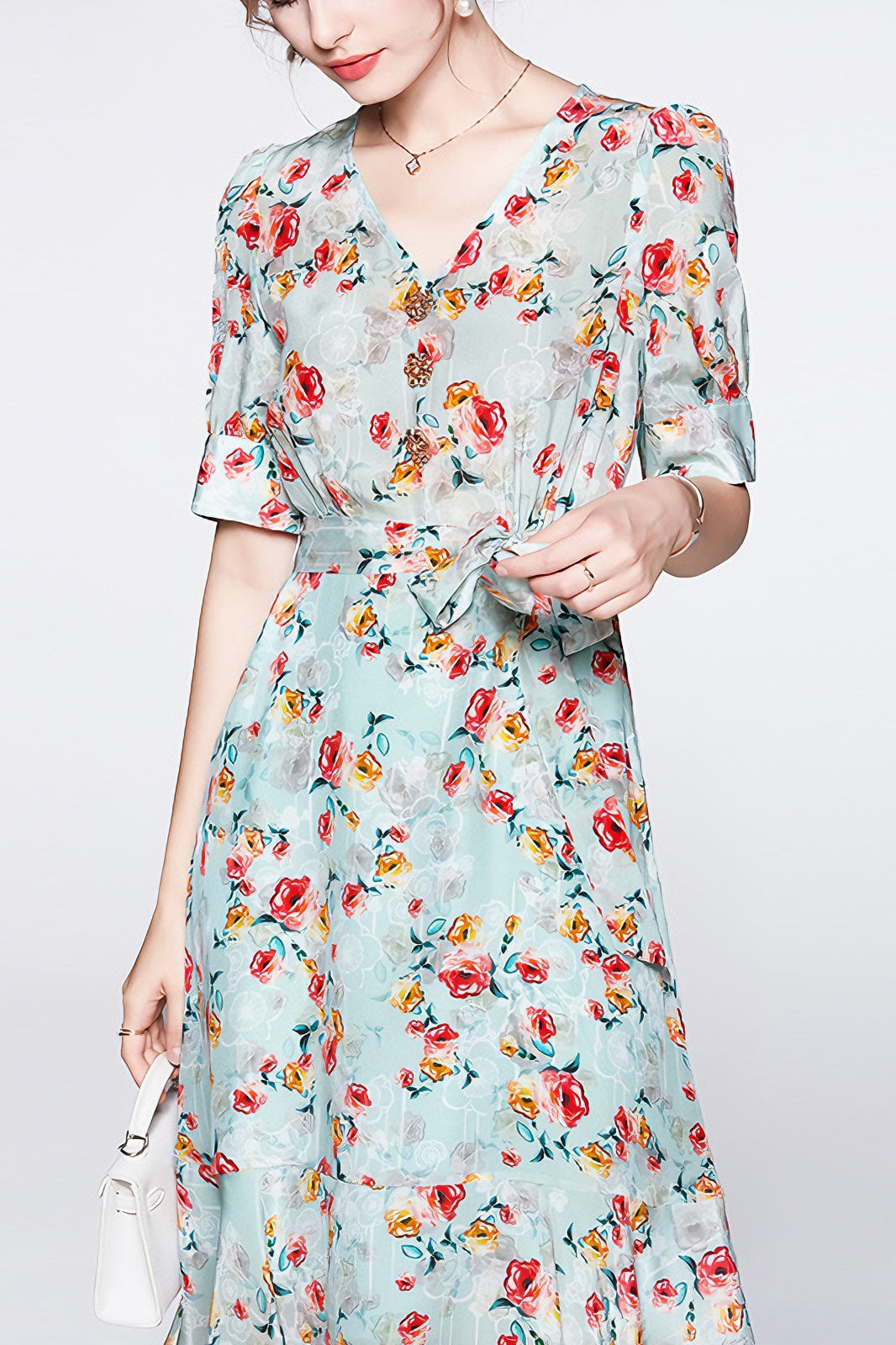 Sisakphoto™-French style new floral dress