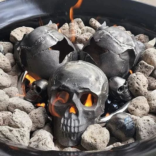 🎃Halloween Pre-Sale 49% OFF☠️Ceramic Fireproof Fire Pit Skull💀