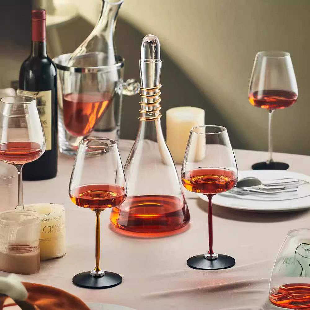 🎁Recommended Gifts for Best Friends🎁-Elegant Spinning Wine Glass -Red Rod Diamond