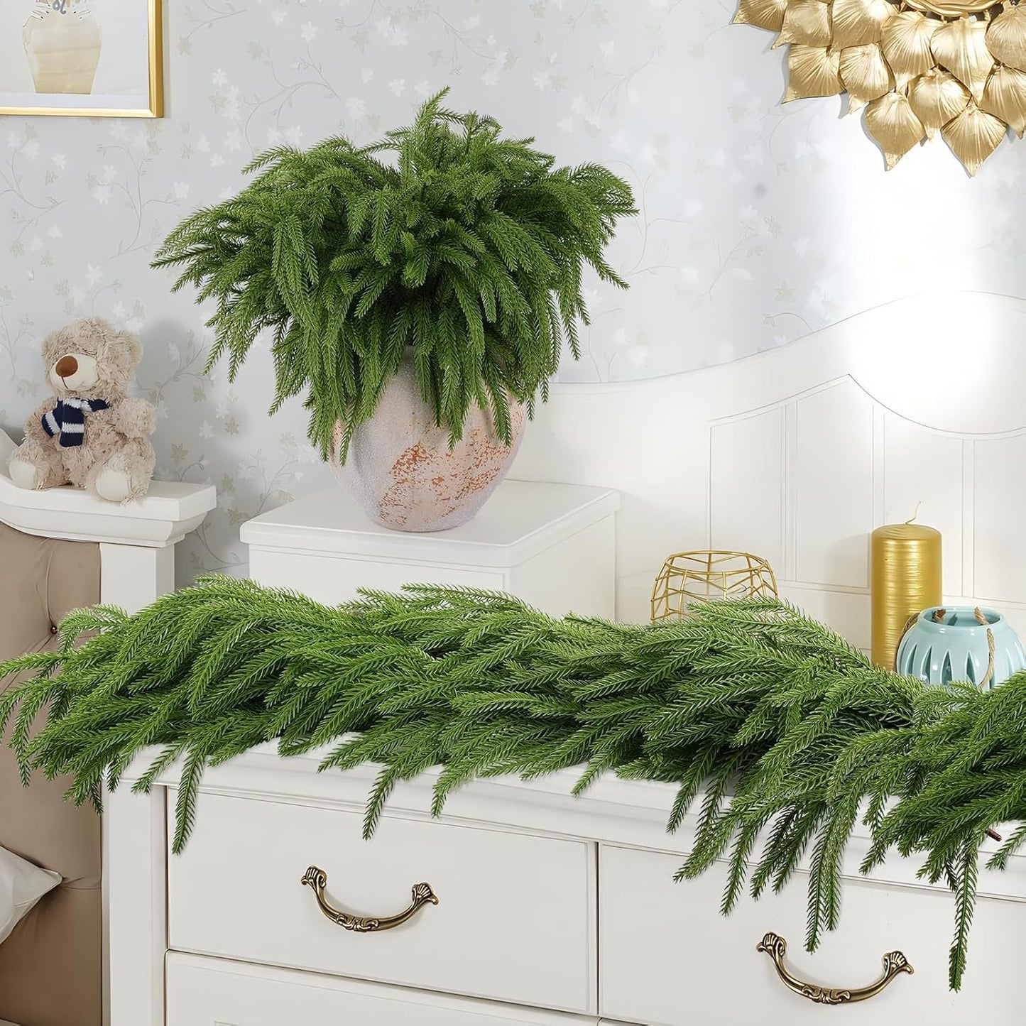 🎄Natural Christmas Greenery 🎄Norfolk Pine Branch