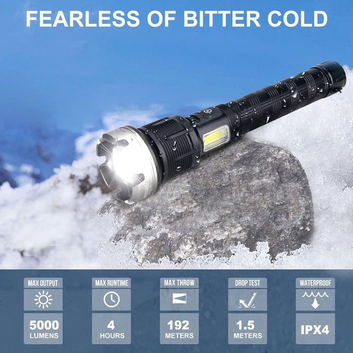 LED Rechargeable Tactical Laser Flashlight High Lumens-Buy 2 Free Shipping