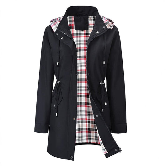Solid Color Casual Jackets, Waterproof and Windproof Coats, Hooded Windbreakers