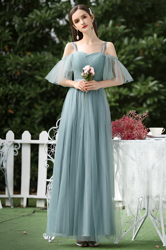 Flattering Mesh Bridesmaid Dress